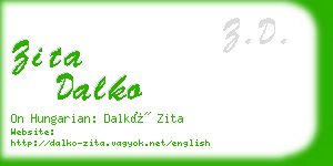 zita dalko business card